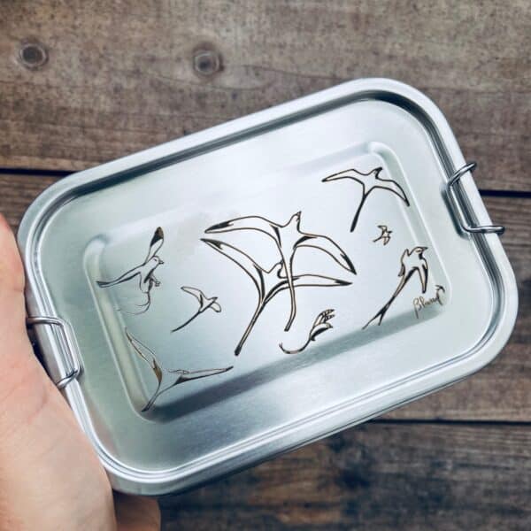 Barquette repas inox rectangulaire - Les pailles en queue de Bland'