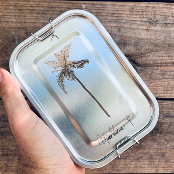 Barquette repas inox rectangulaire - Fougère arborescente de Rafaelia – Image 3