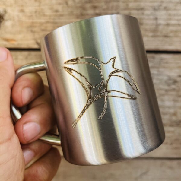 Tasse inox Collab'péi 🇷🇪 - Pailles en queue par Bland' | Goodbye Plastic