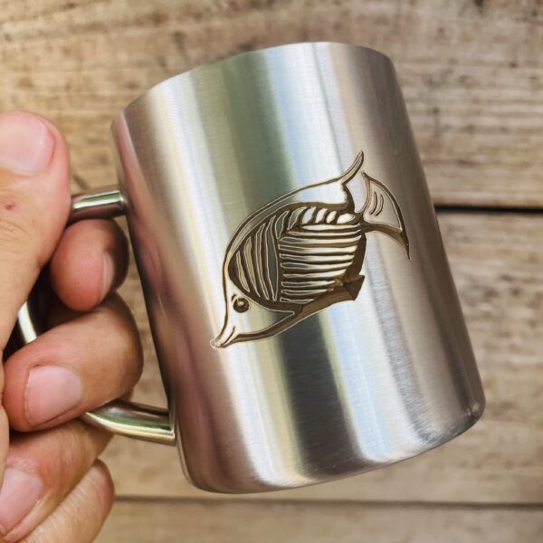 Tasse inox Collab'péi 🇷🇪 - Poisson papillon | Goodbye Plastic