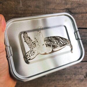 Barquette repas inox rectangulaire - La TORTUE VERTE de Pierre Gilbert