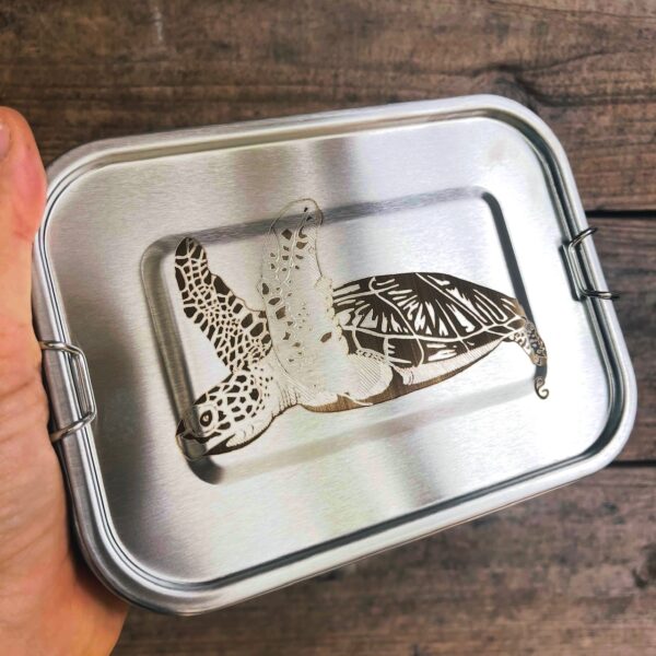 Barquette repas inox rectangulaire - La TORTUE VERTE de Pierre Gilbert