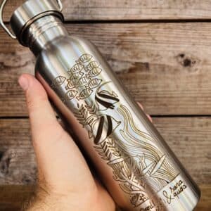 Gourde inox 750mL - LAGON par Sara Quod