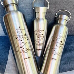 Gourde inox isotherme - Dauphins aduncus - Les Illustrations Bleues
